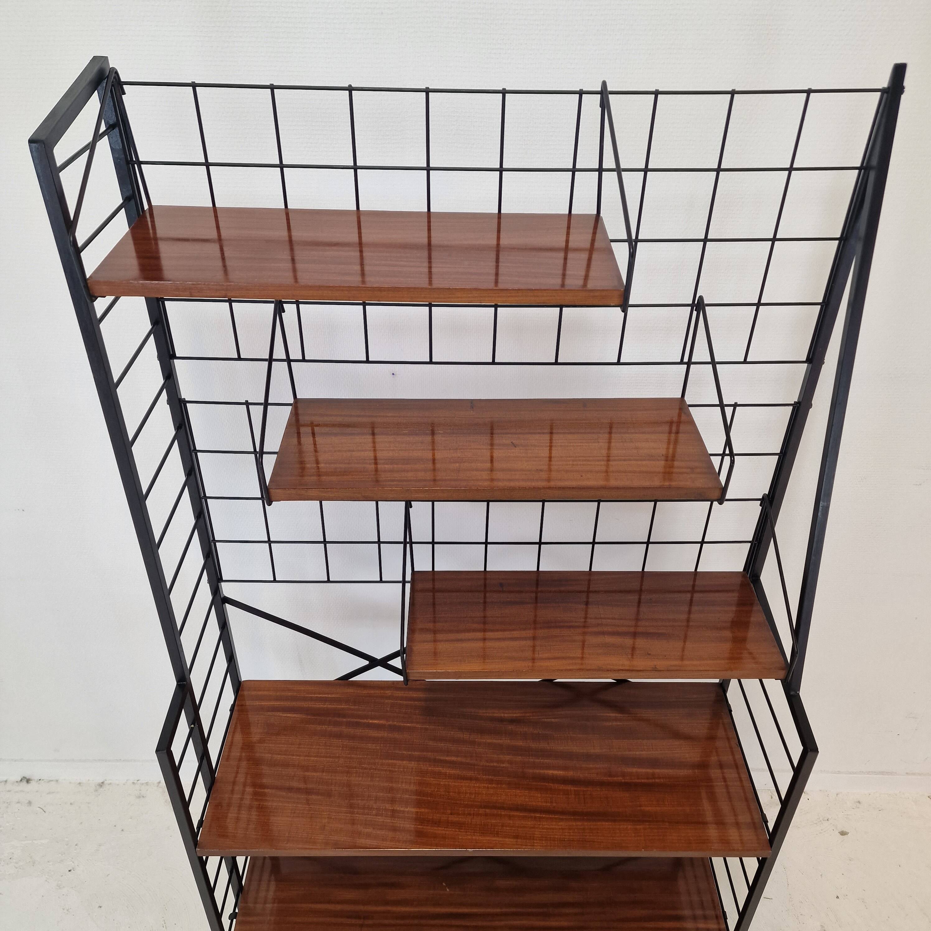 Italian Free Standing Teak Shelving Unit, 1950's