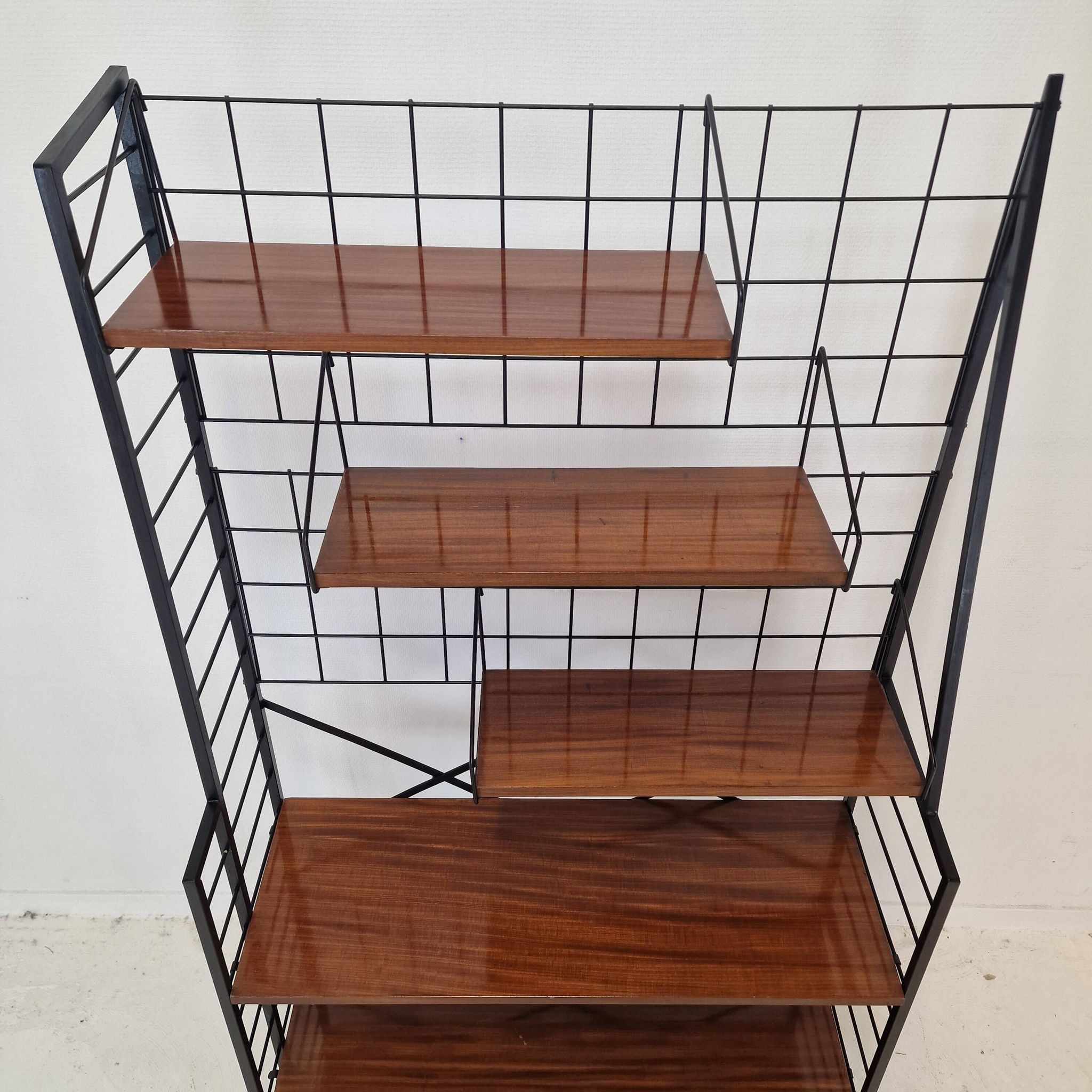 Italian Free Standing Teak Shelving Unit, 1950's