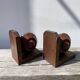 Art Deco wooden bookends