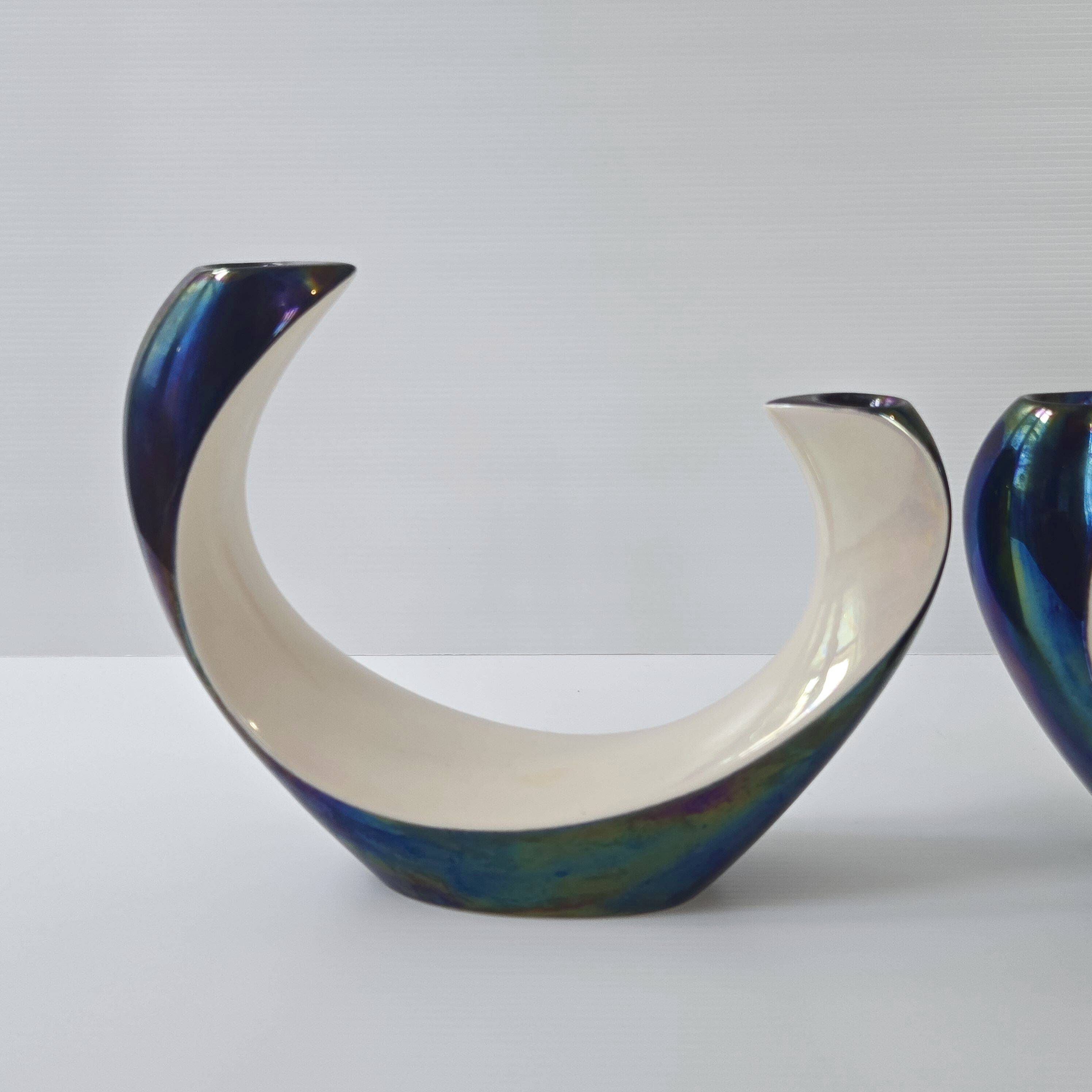 Pair of vintage Verceram candlesticks, 1960s