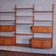 Mid century teak wall unit by Gustav Bahus, Norway 1960's