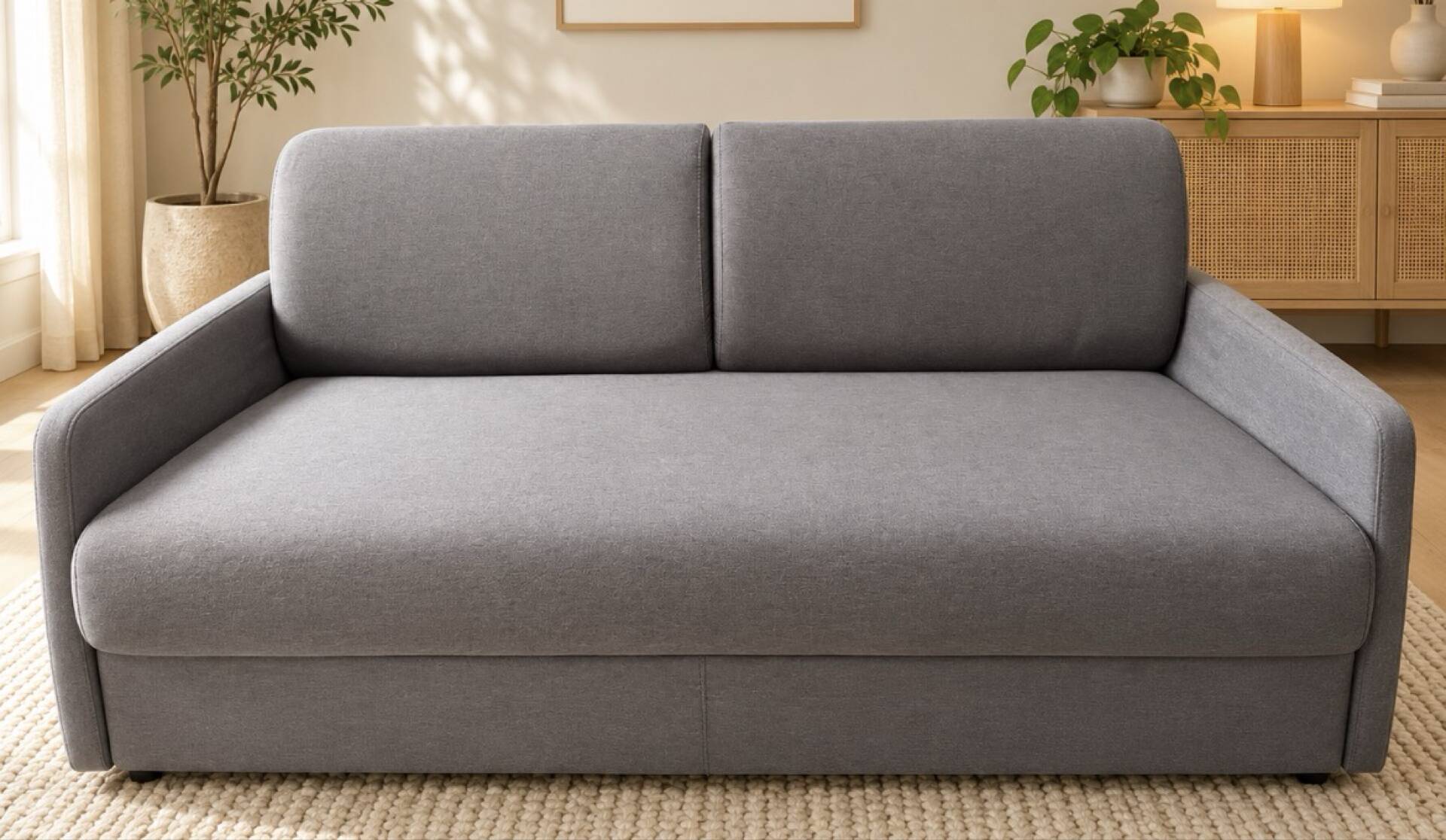 Habitat 3-seater convertible sofa – grey – very good condition