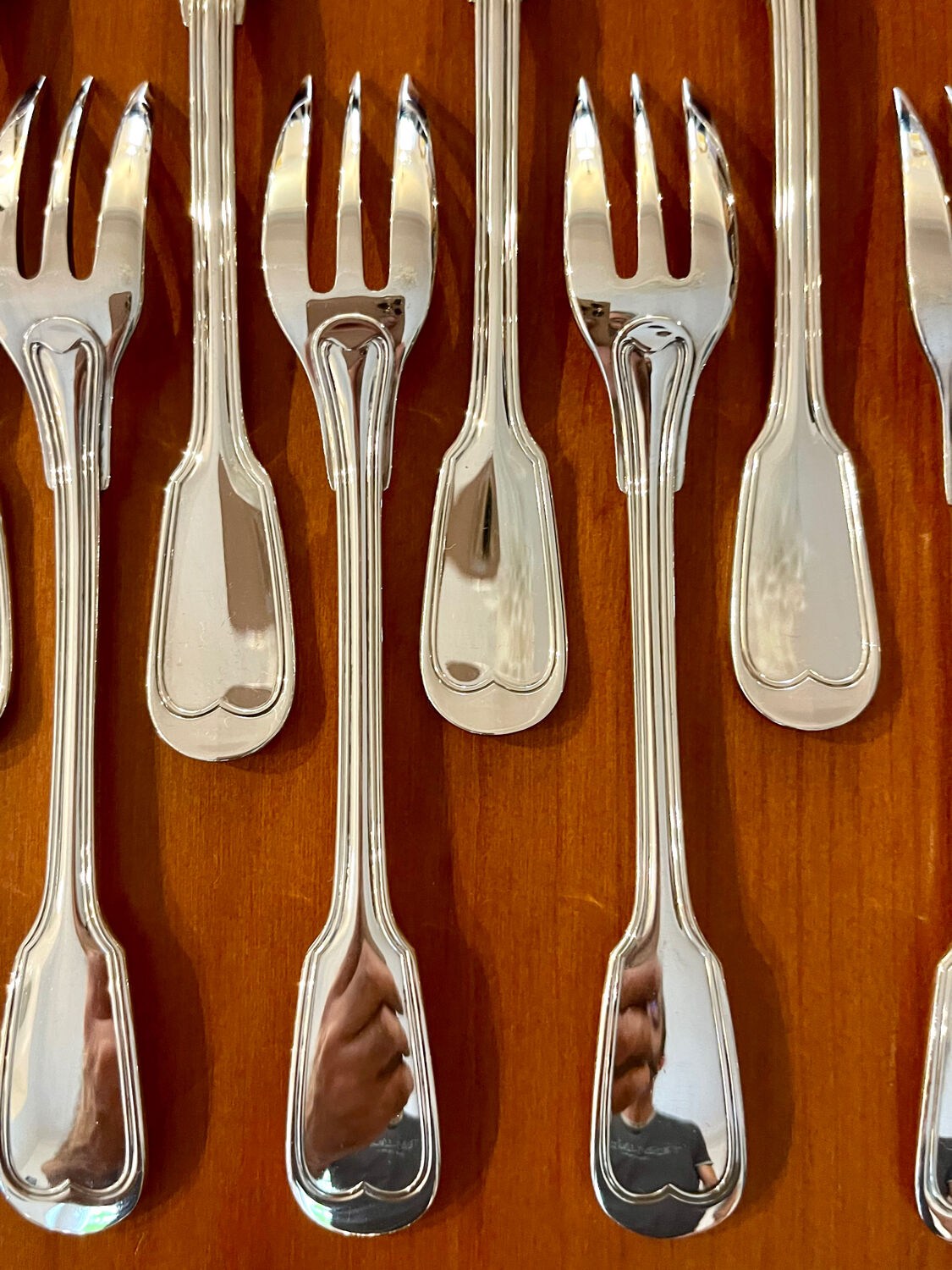 Christofle Chinon 12 cake forks and 1 pie server new condition