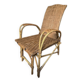 Fauteuil rotin années 60