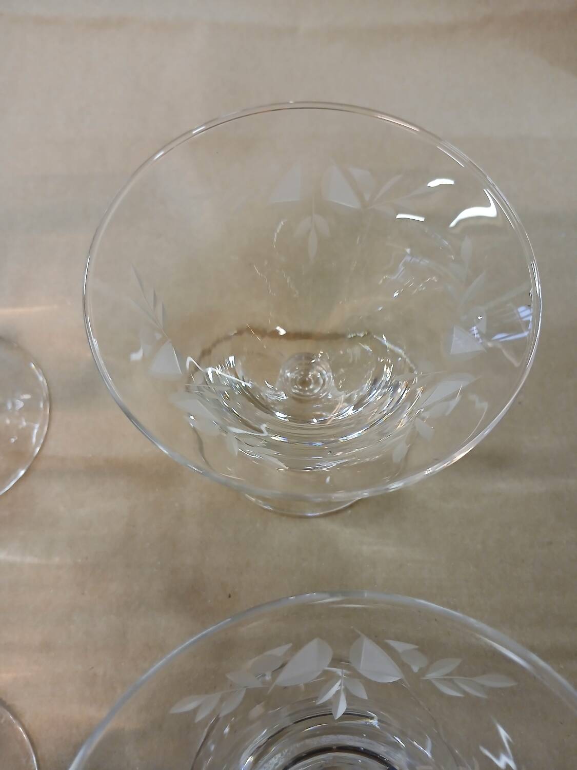 4 coupes à champagne anciens