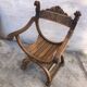 Fauteuil, chaise dagobert bois sculpté 19ème