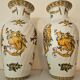 Important pair of Renaissance vases in Gien earthenware – early 20th century
