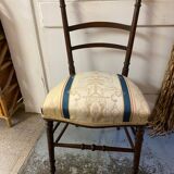 PAIR OF NAPOLEON III CHAIRS EARLY 20TH CENTURY BEECH STRUCTURE BAR BACKREST