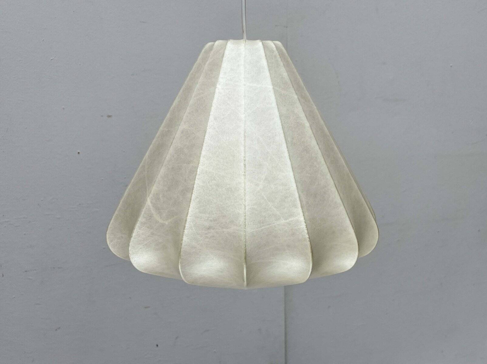 Modern mid-century Cocoon pendant lamp by Friedel Wauer for Goldkant Leuchten, Germany, 1960s.