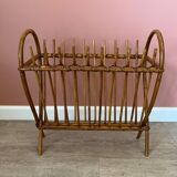Rattan wicker magazine rack