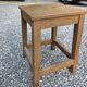 Pair of low stools in solid oak