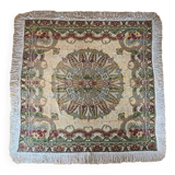 Algiers silk tablecloth, early 20th century, floral motifs enhanced with gold thread, handmade