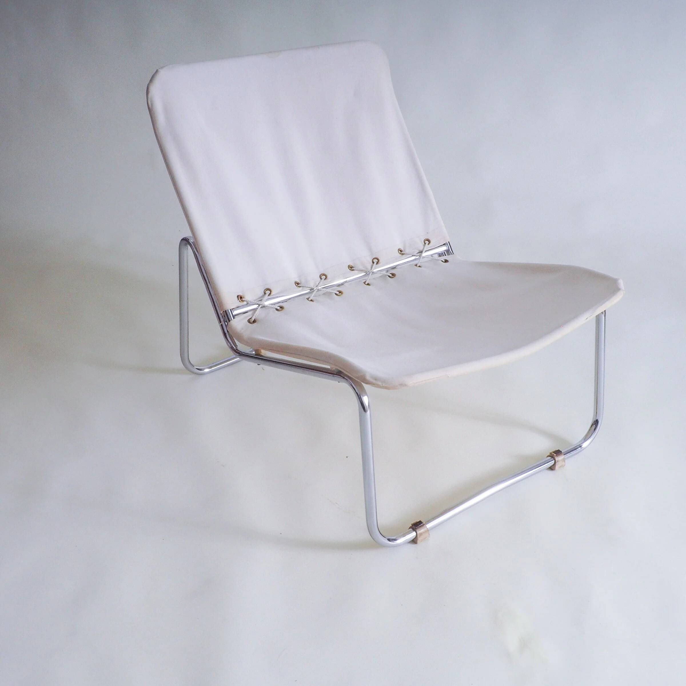 70s tubular lounge chair