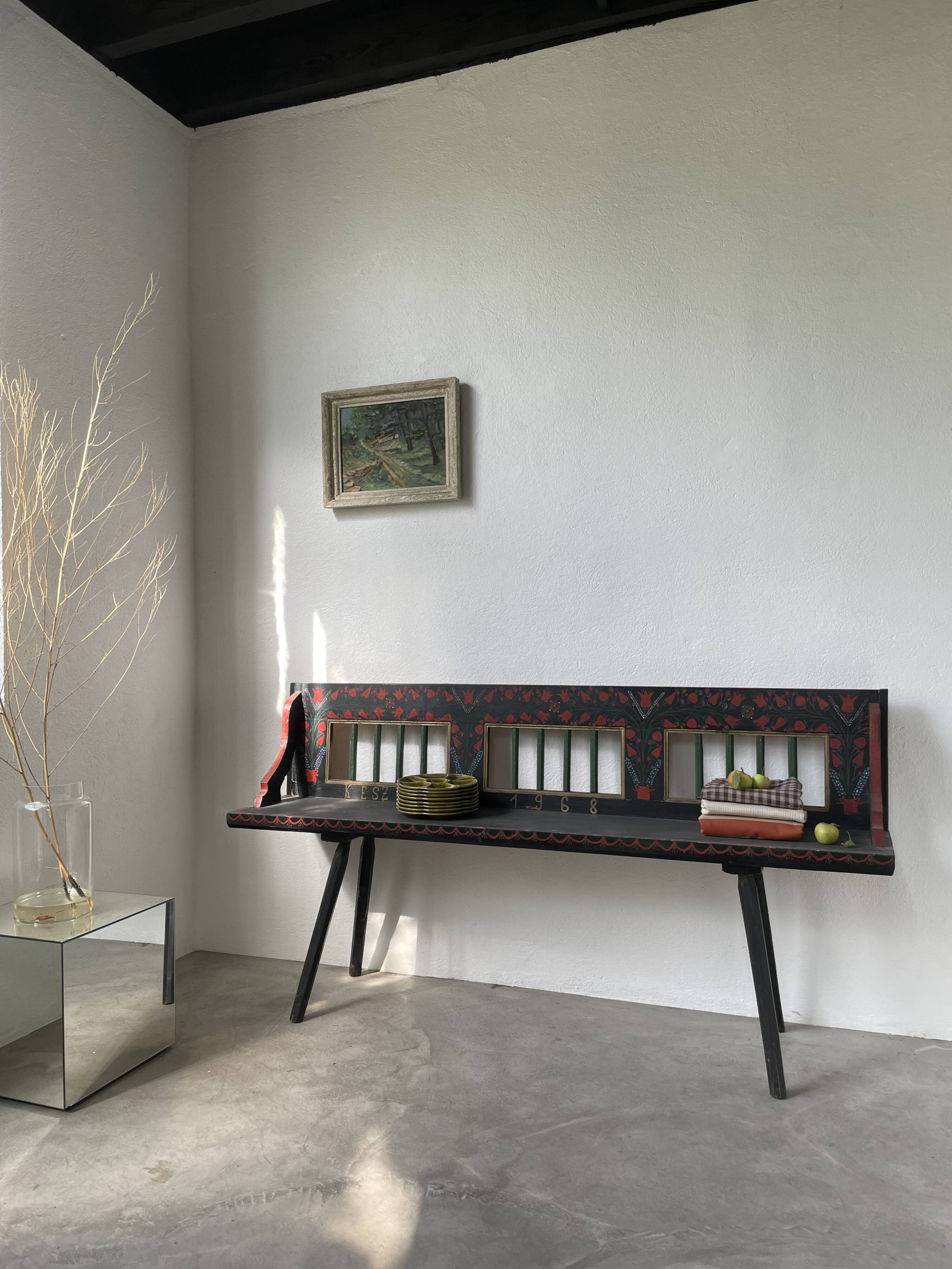 Moldavian bench 1968 polychrome