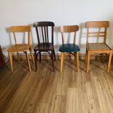Set of 4 mismatched chairs