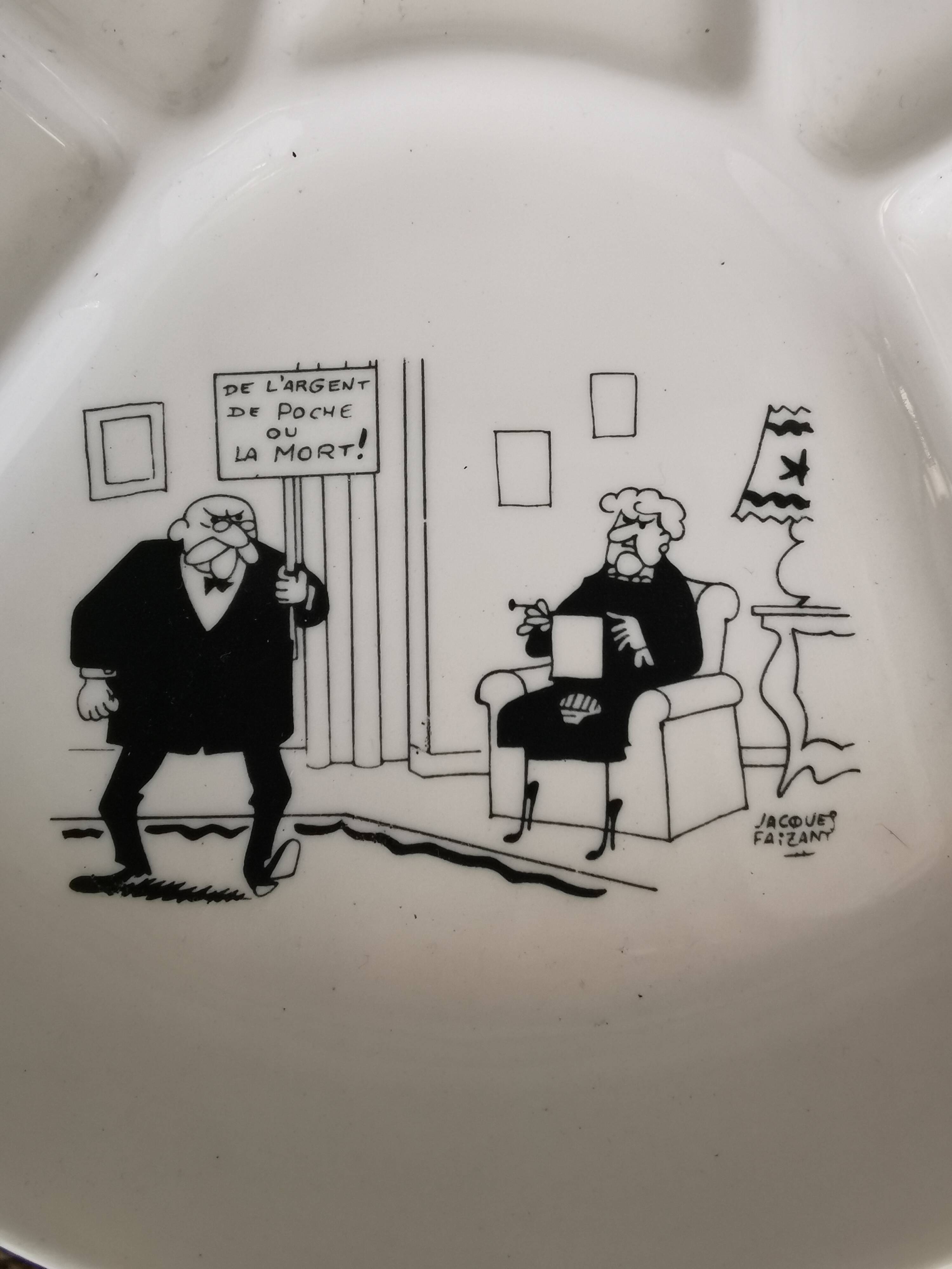 6 assiettes parlantes de Jacques Faizant Pour Saint Amand