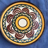 Tray, plate and 8 liqueur cups in ceramic from St Jean de Bretagne vintage 1950/60