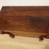 Antique solid walnut chest of drawers with scrolls