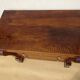 Antique solid walnut chest of drawers with scrolls