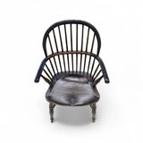 4 x Classic Georgian Bow and Stick Back Windsor Chair / Crinoline stretcher chairs