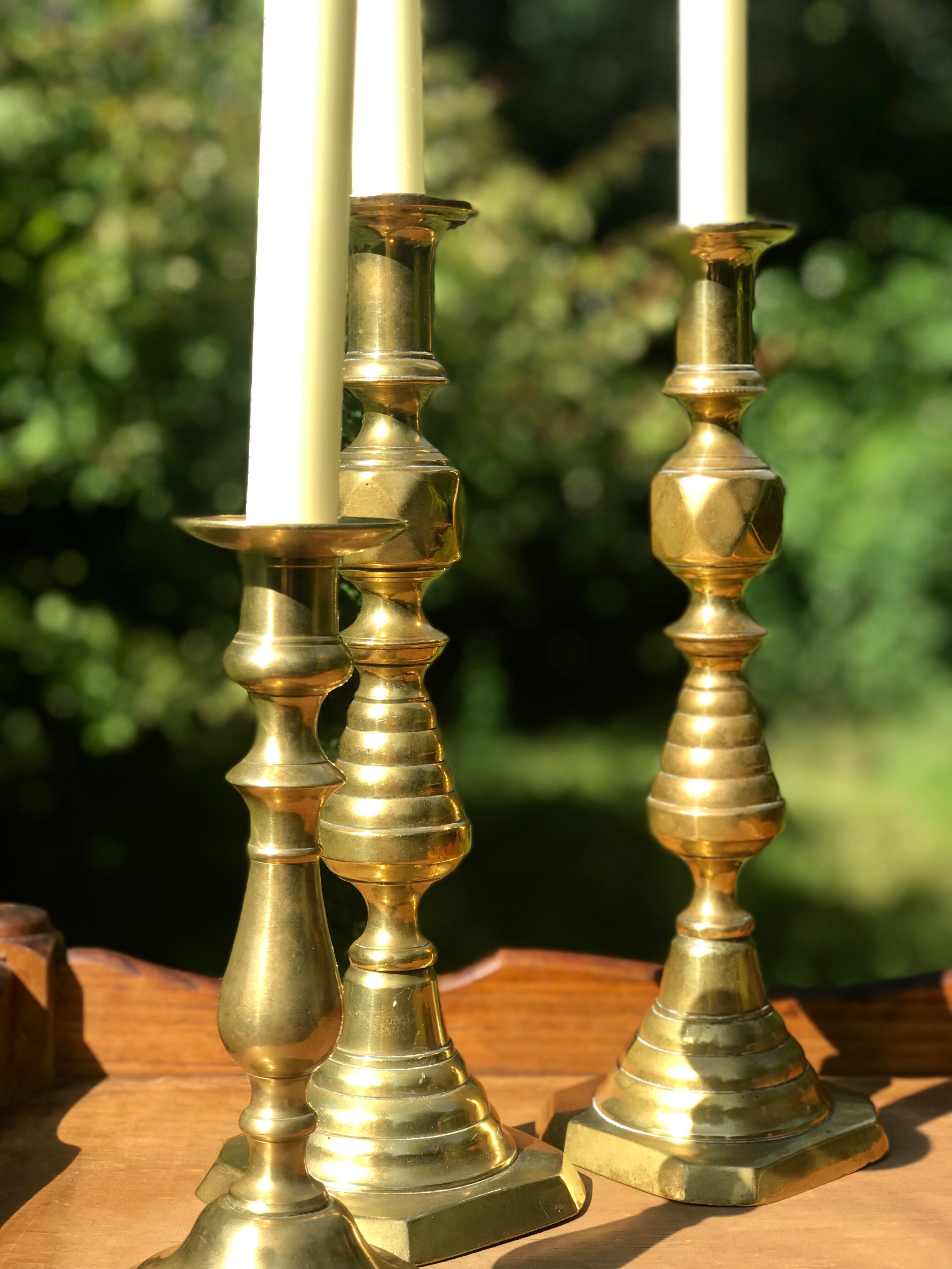 English brass candlesticks