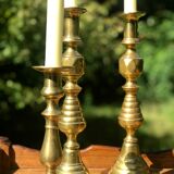 Bougeoirs anglais en laiton