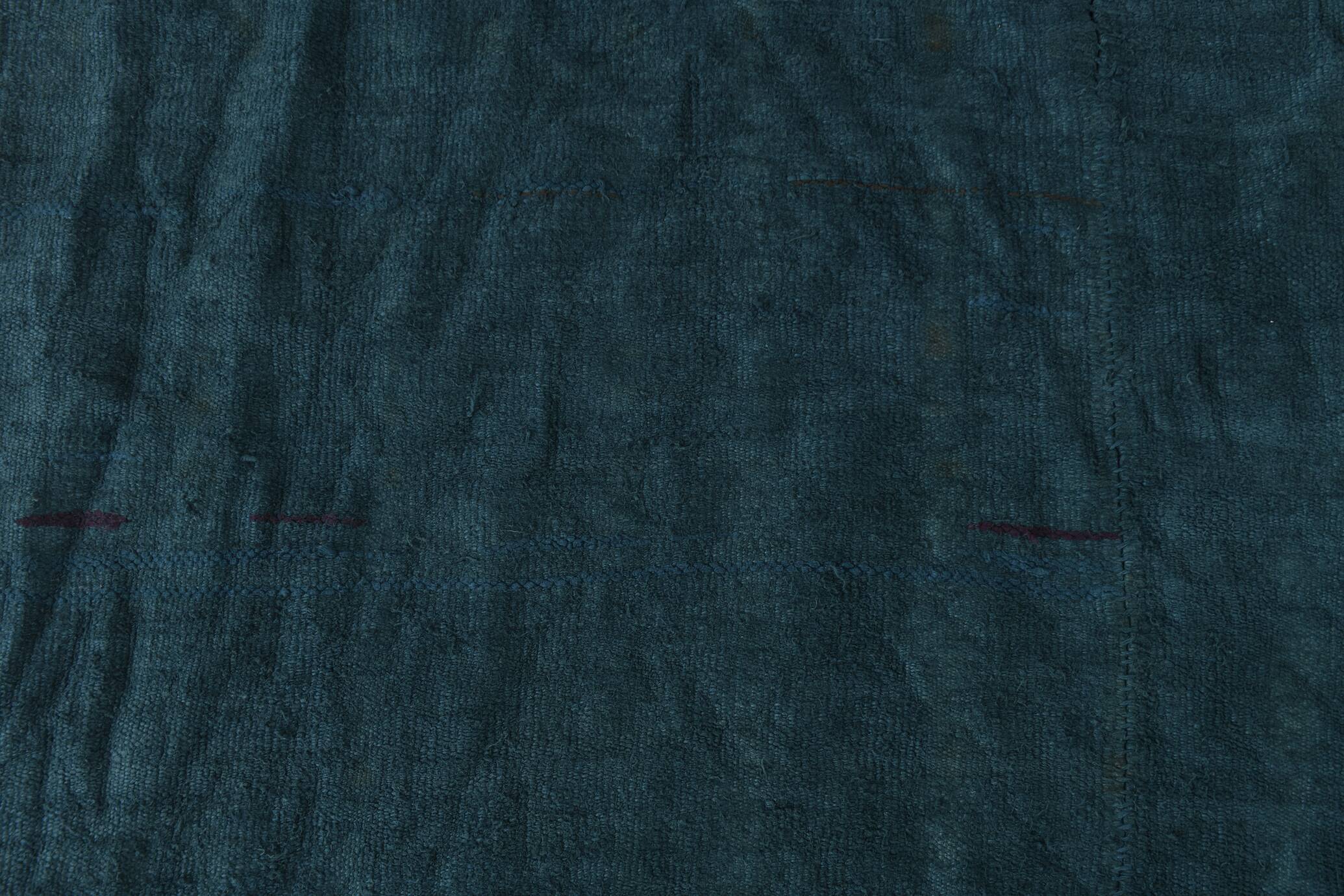 5x8 Midnight Blue Anatolian Turkish Kilim Rug, 157x230 Cm