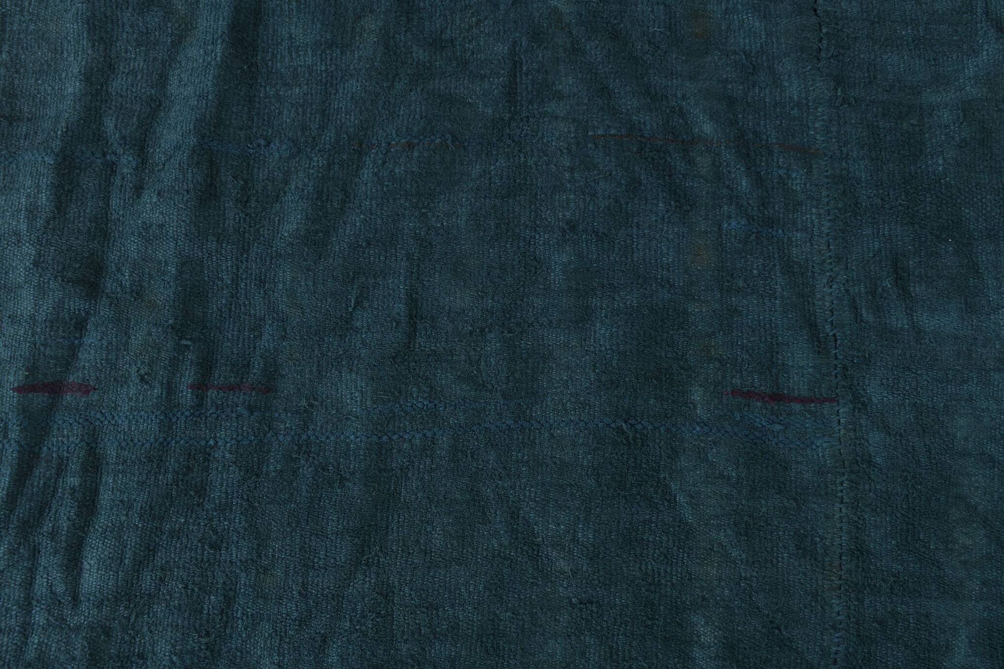 5x8 Midnight Blue Anatolian Turkish Kilim Rug, 157x230 Cm