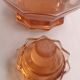 Pink glass carafe-art deco style-star stopper