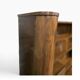 Armoire étagère art déco vintage courbée en bois