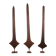 Three Topoke African Sword Coins on Base