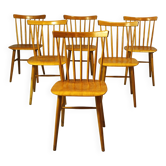 Bistro Chairs from Ton, 1970s, Set of 6