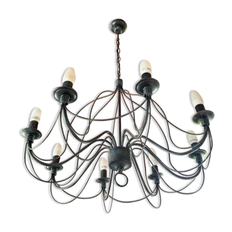 8 branches wrought iron chandelier