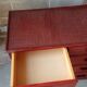 Vintage red lacquered rattan chest of drawers