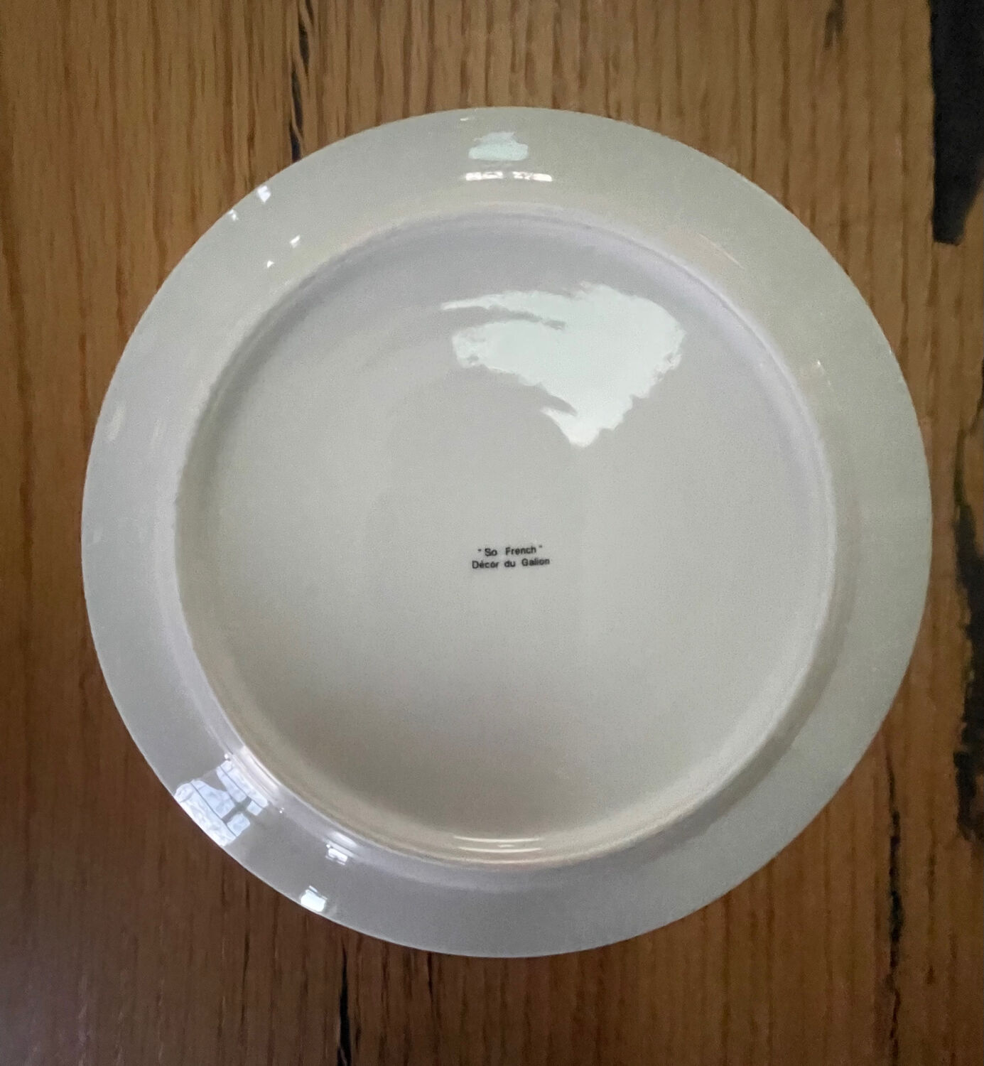 6 SO FRENCH designer plates, Galion decor