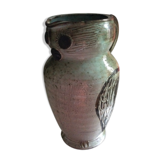 Ceramic owl pitcher, 70s