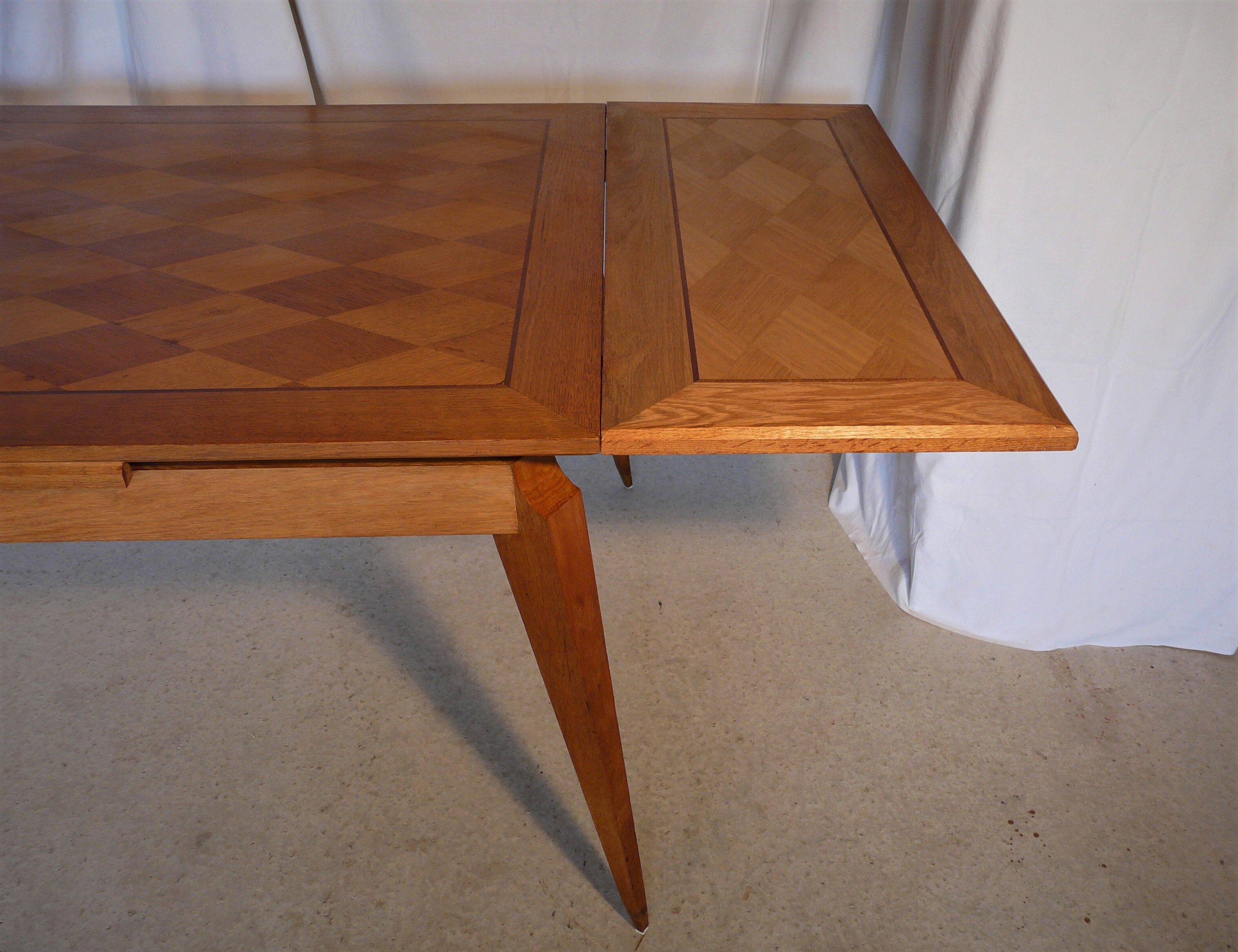 Vintage extendable rectangular table 50s