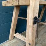 Old workbench with inclined legs