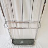 Art deco vestiary coat rack with umbrella holder