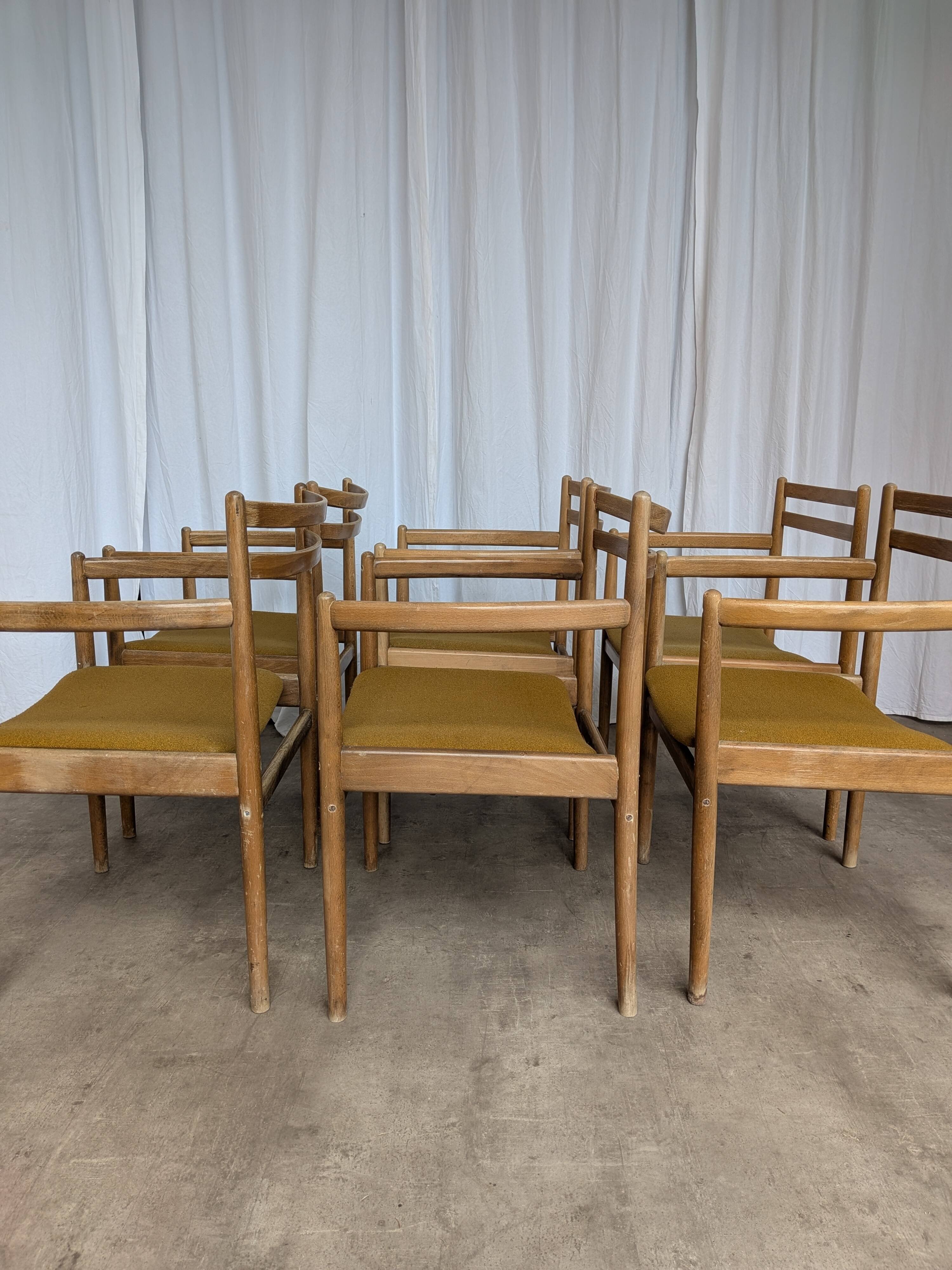Set of 6 Mid Century STOL Kamnik Armchairs / Yugoslav Vintage Dining Chair