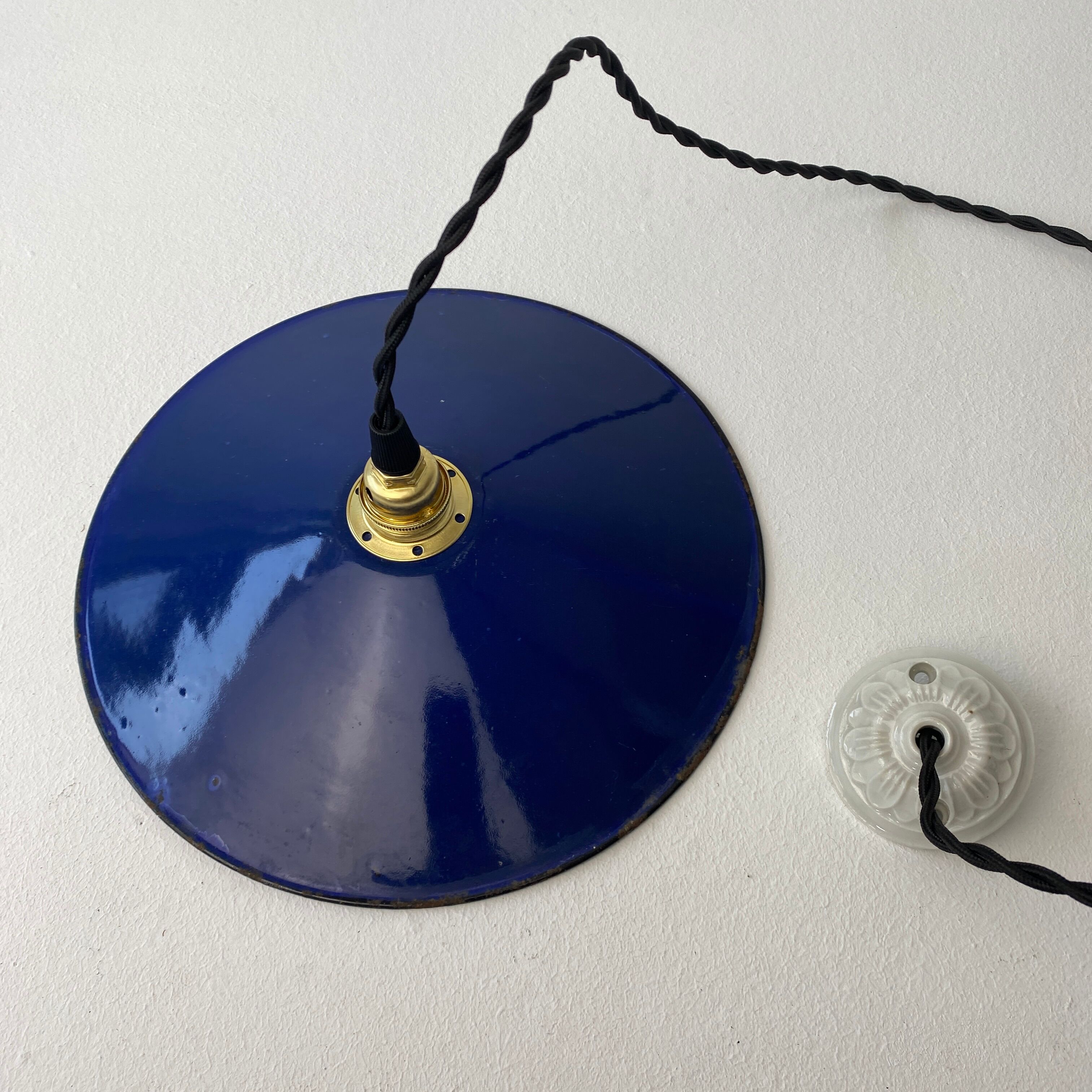 Former blue enamel industrial suspension