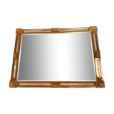 Golden wood and mirror beveled mirror 67x95cm