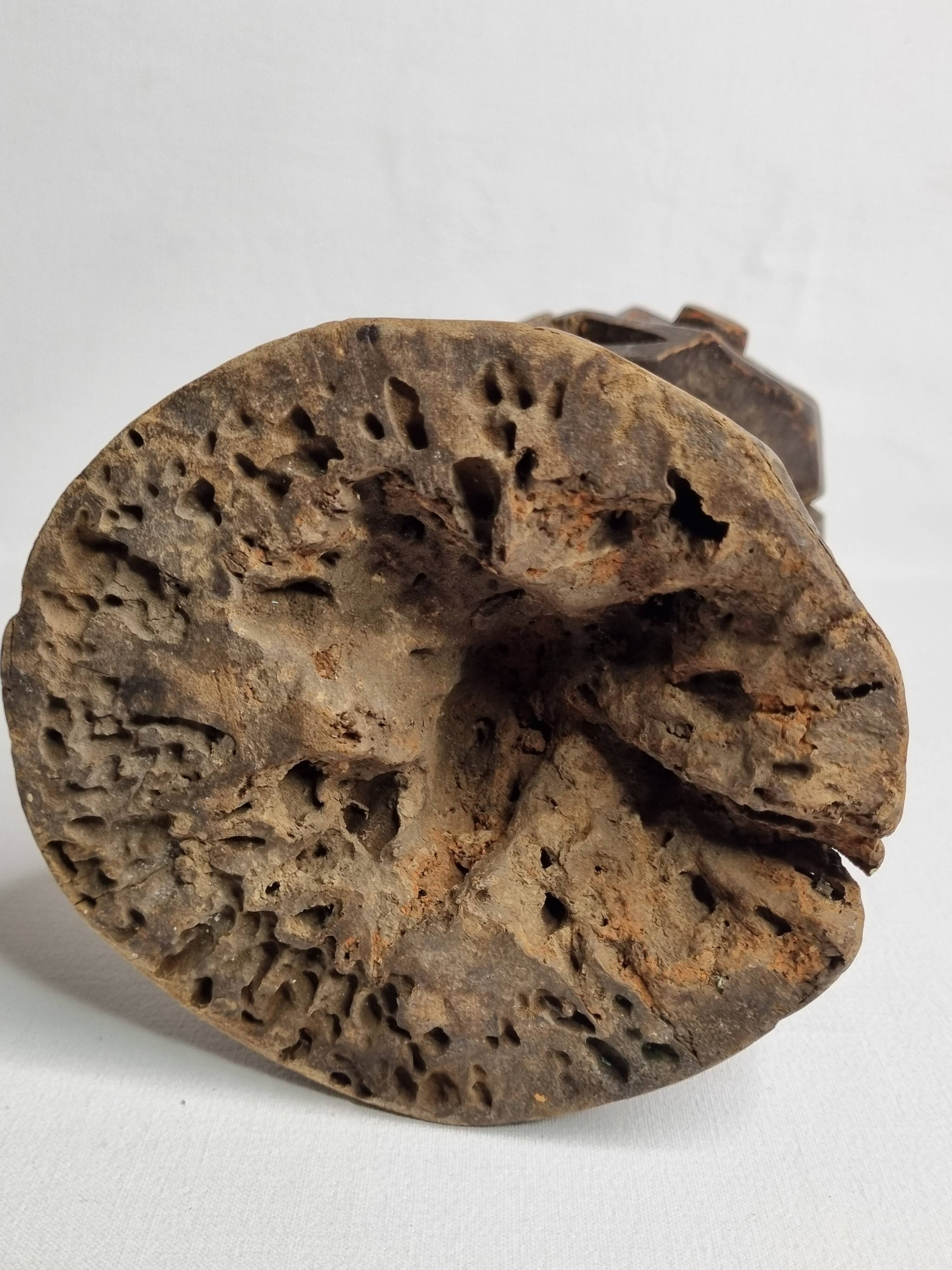 Tribal wooden sculpture, African ritual art, Kalunga Bembe head, 31 cm