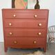 Commode vintage bois terra cotta art déco