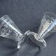 12 liqueur glasses – guilloché crystal – art deco