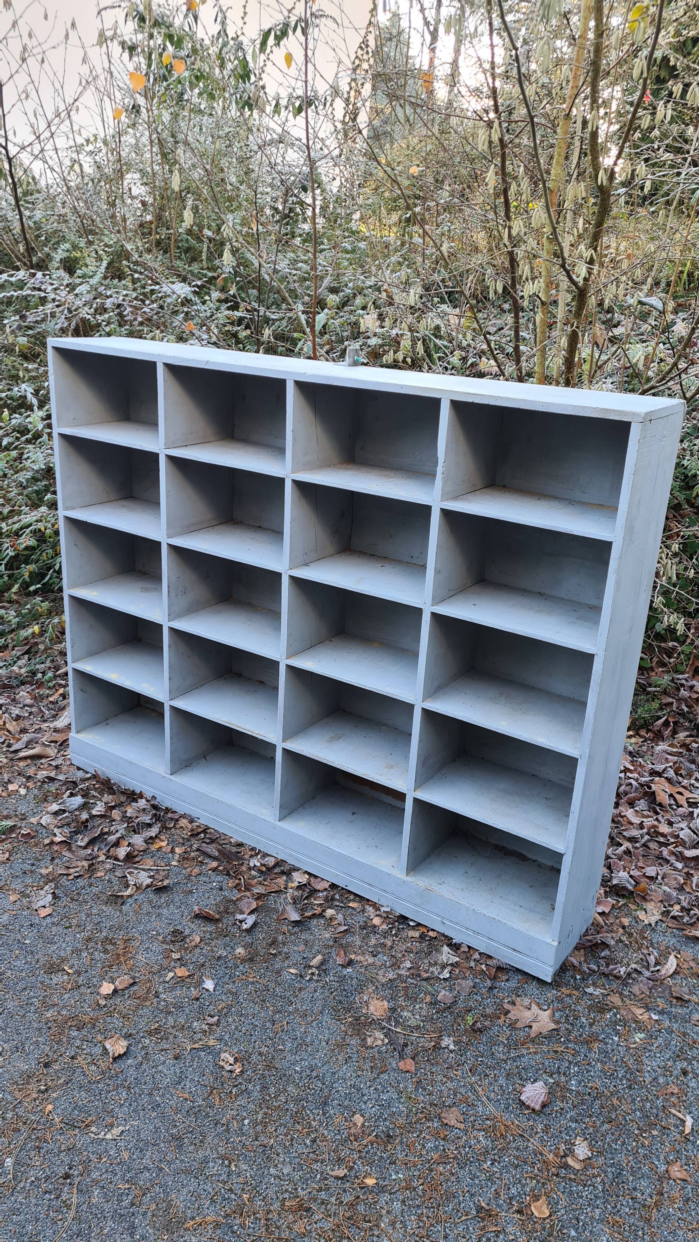 Old blue wooden craft furniture
