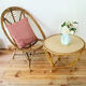 Table basse vintage en rotin
