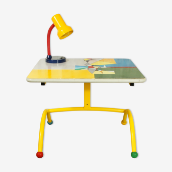 Bureau enfant & sa lampe fin des années 80