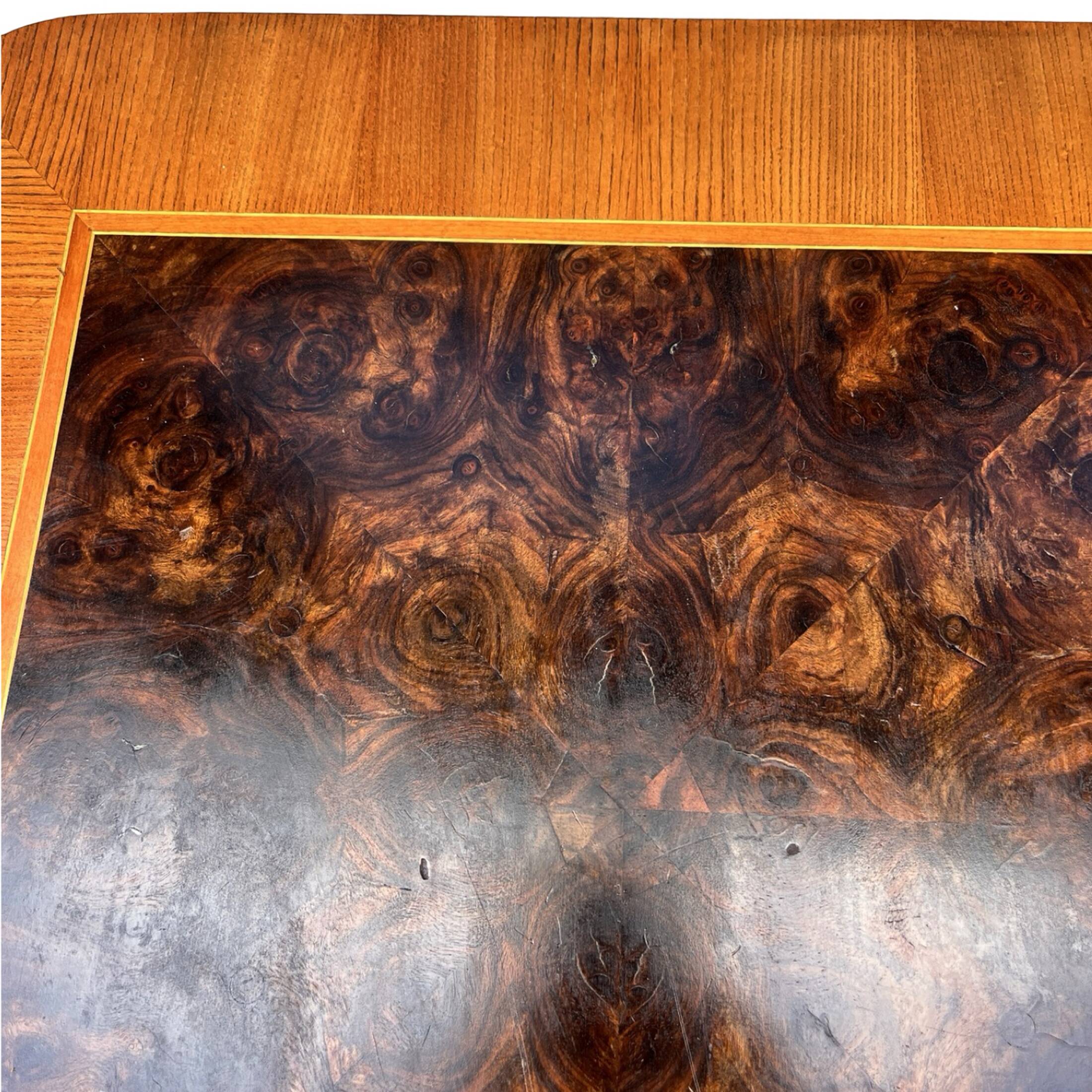 Table basse carrée art déco, Allemagne années 1950.