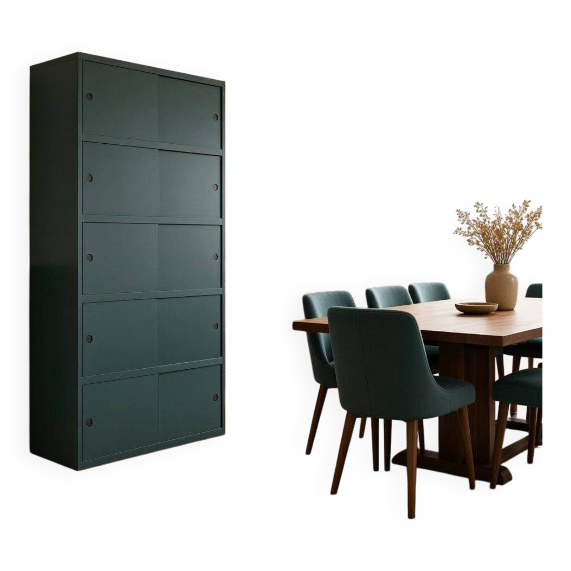 Vintage blue-green sliding door furniture kewlox